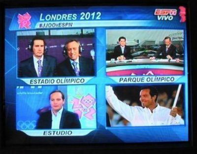Esp�nola coment� por TV la apertura de las Olimp�adas