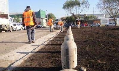 Tareas de mejoramiento urbano en los alrededores del CEMA
