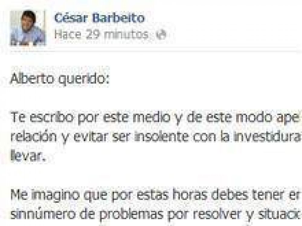 Por Facebook, Barbeito responde a Weretilneck