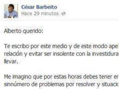 Por Facebook, Barbeito responde a Weretilneck