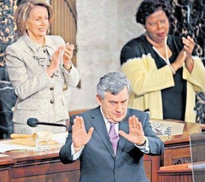 Desde el Capitolio, Brown critic� el proteccionismo