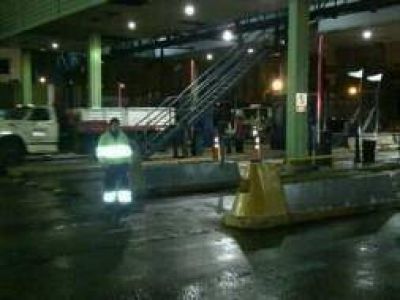 Paro de los trabajadores del peaje de la Autopista Buenos Aires - La Plata