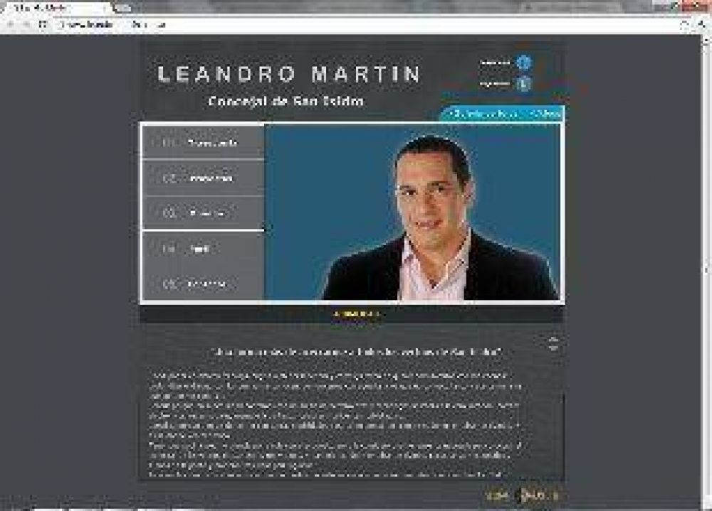 Leandro Martin lanz� su p�gina web