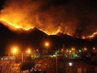 El incendio en las sierras de San Luis ya arrasa a m�s de 60 hect�reas