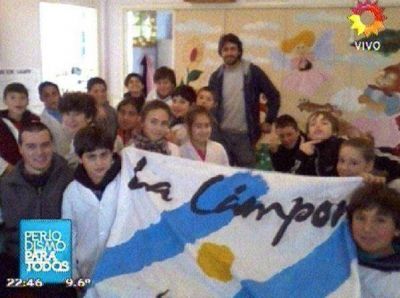 Lanata mostr� c�mo La C�mpora hace pol�tica en escuelas bonaerenses