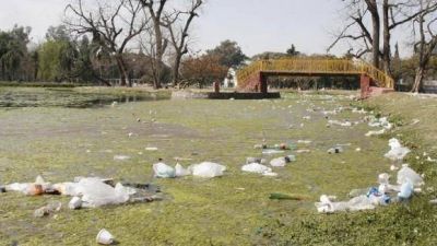  El Parque 9 de Julio amaneci� tapado de basura tras el festejo por el �D�a del Ni�o�