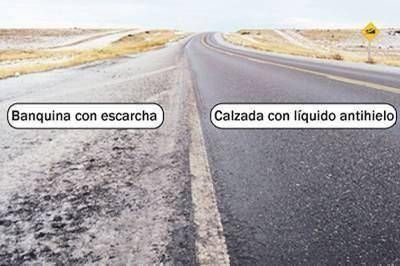 Equipos de l�quido antihielo trabajando: transitar con precauci�n