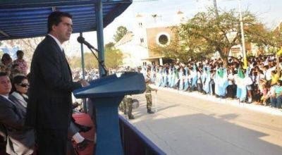 Capitanich encabez� el acto en homenaje a San Mart�n