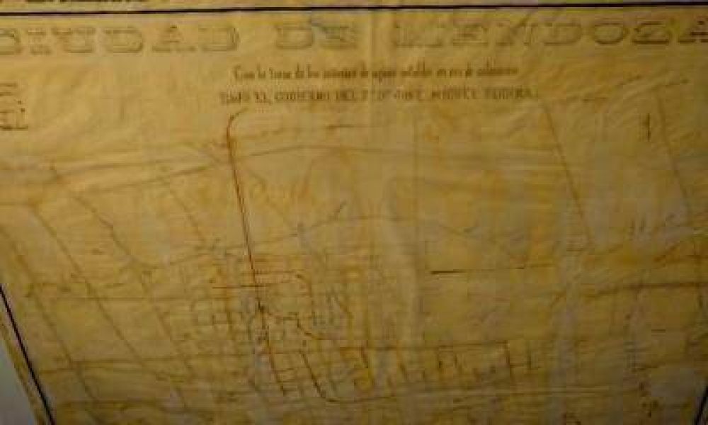 Encuentran dos planos de la Ciudad de Mendoza de 1883 y 1885