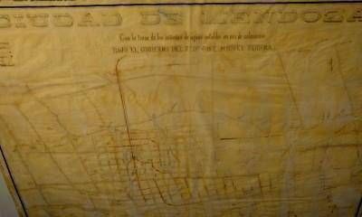 Encuentran dos planos de la Ciudad de Mendoza de 1883 y 1885