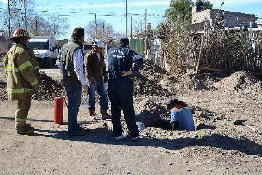 Evacuaron familias por una fuga de gas en Roca