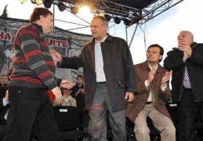 Weretilneck en acto por el 40� aniversario de los fusilamientos de Trelew