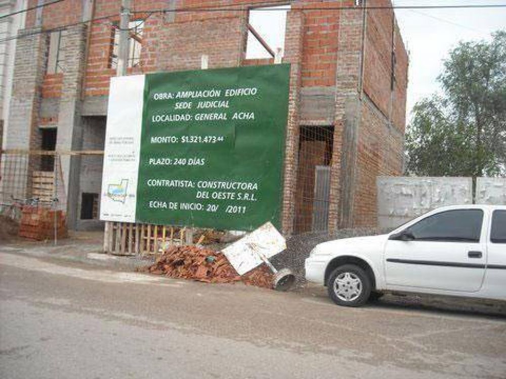 Clausuraron obras del hospital y del nuevo edificio judicial de General Acha