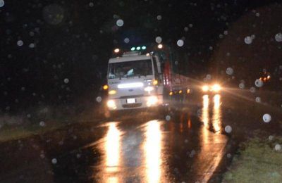 Se desbord� el agua y se aneg� un carril de la Ruta 51