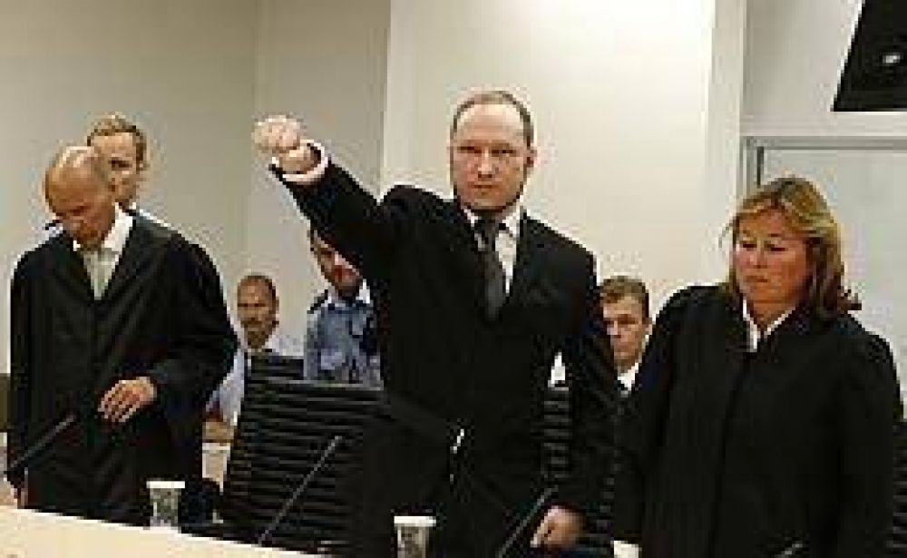 Breivik, el autor de la masacre de Noruega, condenado a 21 a�os de prisi�n