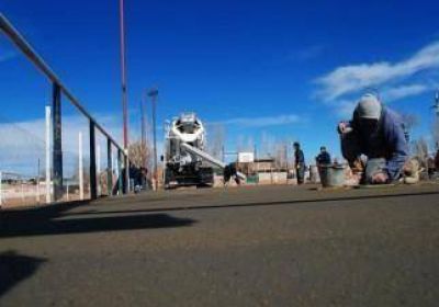 Construyen un play�n en polideportivo 