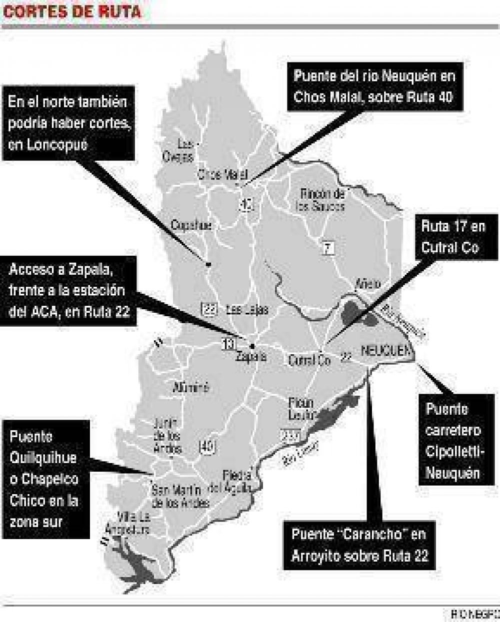 Los cortes de ATE ser�n en puntos estrat�gicos