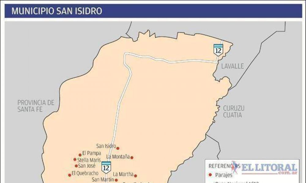 Oficializaron el proyecto para fundar otro municipio en Goya: San Isidro