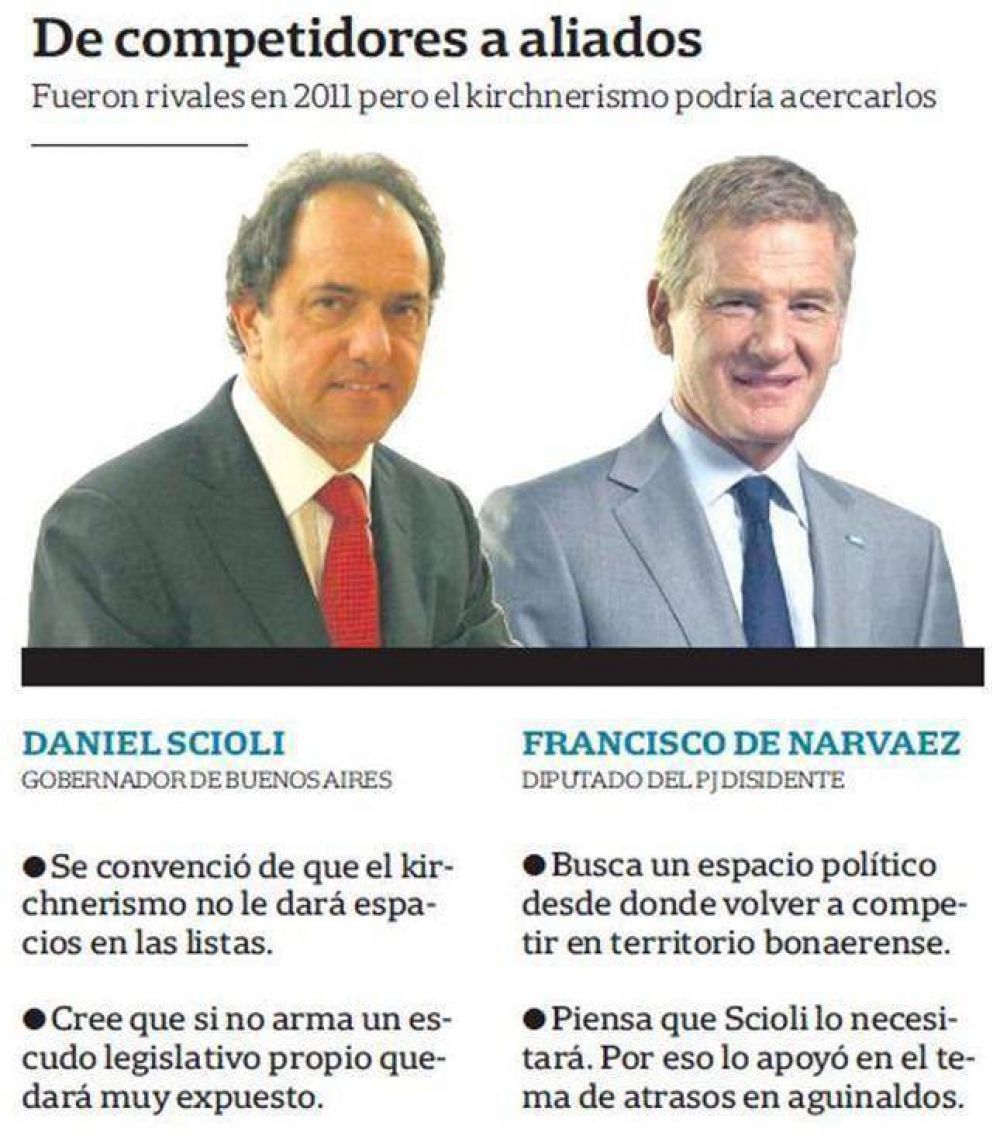 Scioli y De Narv�ez dialogan en reserva para evaluar un armado electoral conjunto de cara a 2013