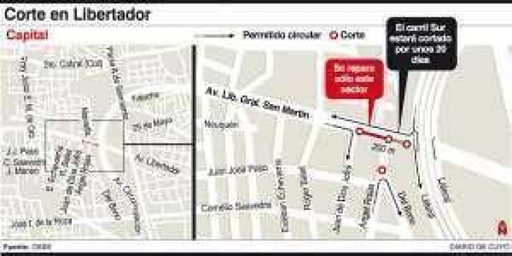 Libertador: cambiar�n el �ltimo tramo de ca�er�a