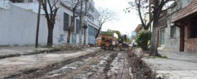 Contin�a el plan de bacheo en San Mart�n