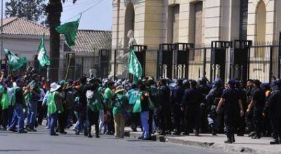 Incidentes durante la movilizaci�n De ATE