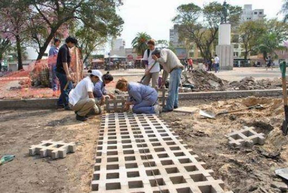 Avanza la transformaci�n de la plaza Cabral