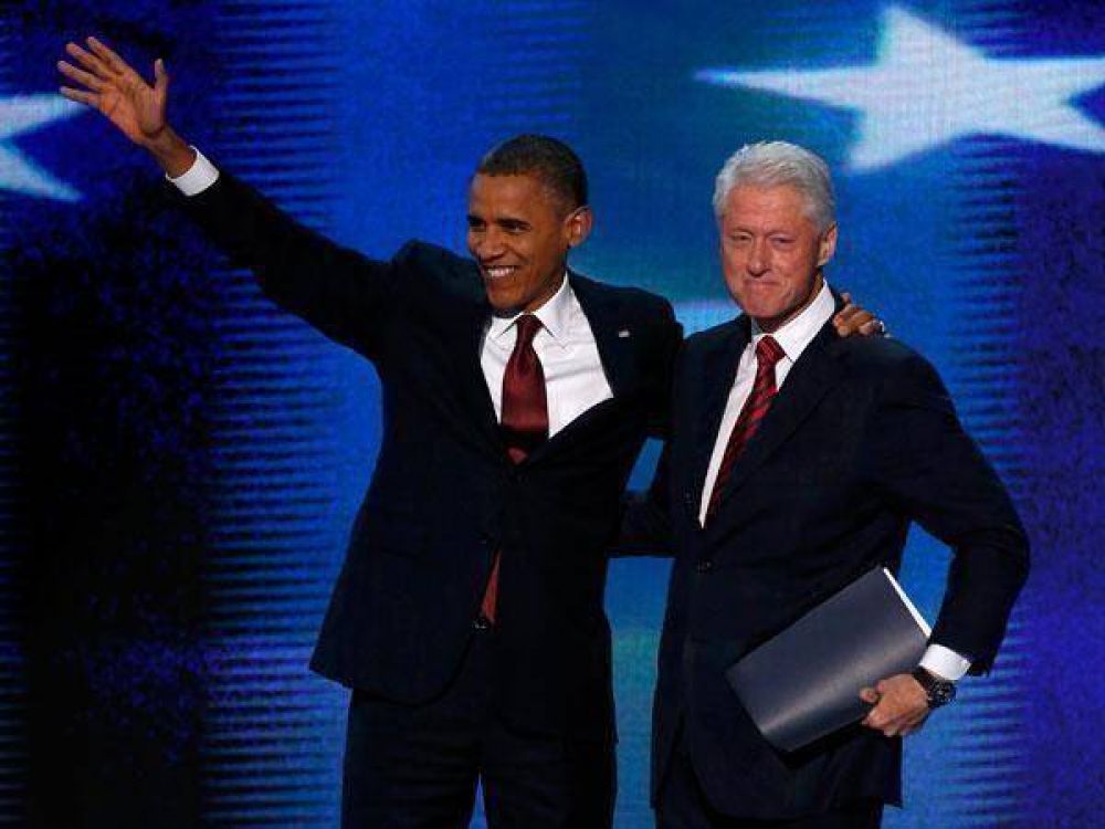 Obama y Clinton, una postal de la Convenci�n Dem�crata