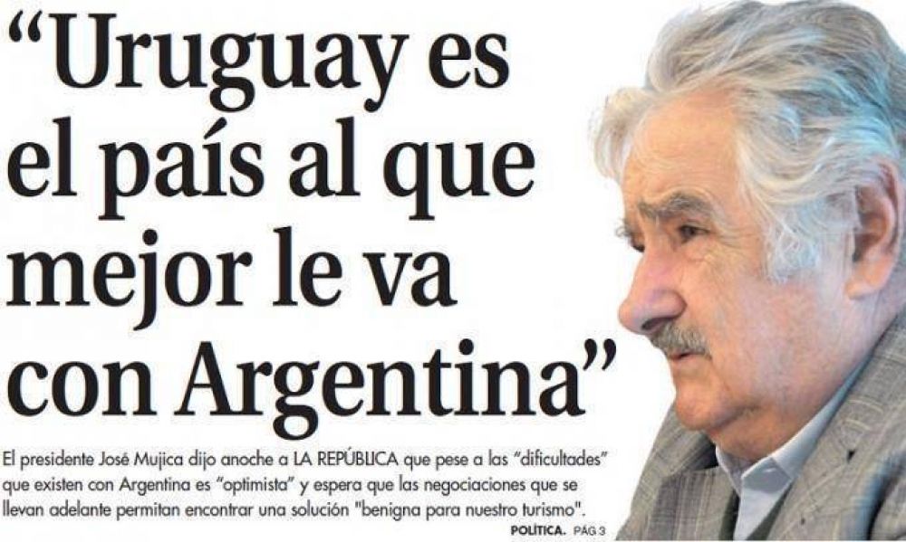  "Uruguay es el pa�s al que mejor le va con Argentina", afirm� el presidente Mujica