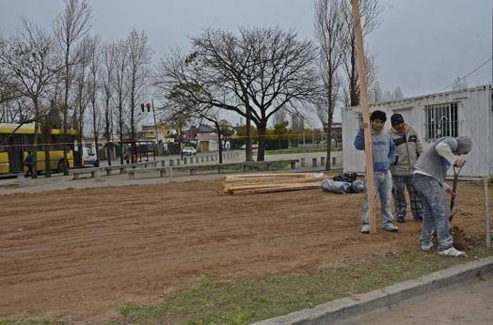 Comenzaron las obras en la Posta Policial de Arroyo Cordero y 202
