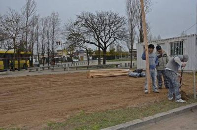 Comenzaron las obras en la Posta Policial de Arroyo Cordero y 202