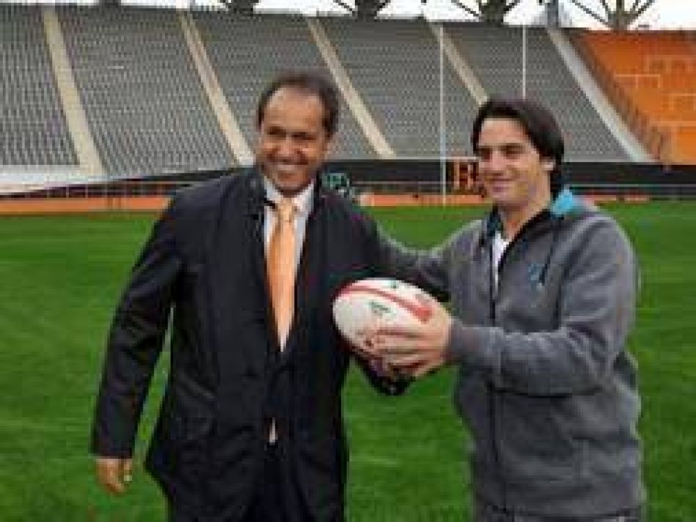 Scioli y Pichot recorrieron el Estadio �nico donde Los Pumas jugar�n con los All Blacks