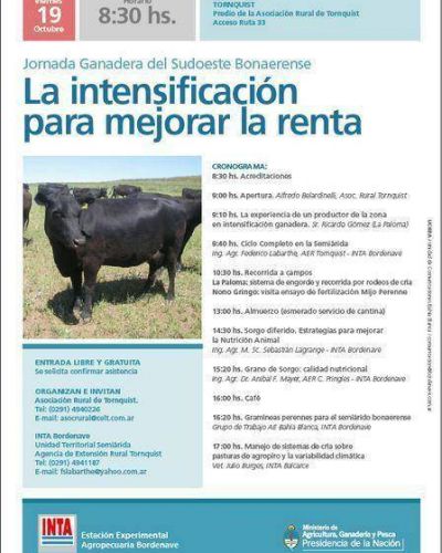 El INTA prepara una nueva jornada en Tornquist