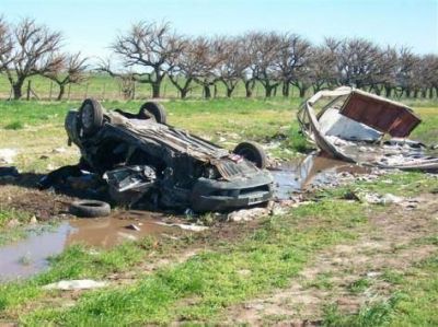 Ruta N� 7 choque frontal a la altura de Ingeniero Silveyra, siete heridos. Dos de ellos de Jun�n