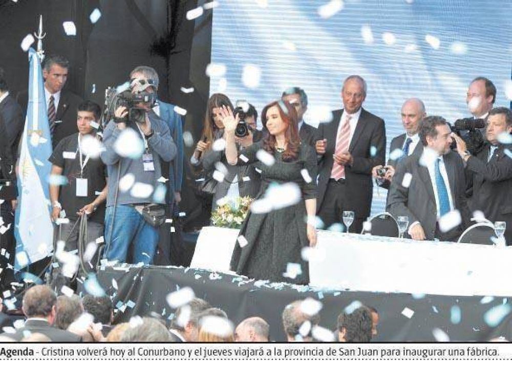 Cristina encabeza un acto en La Matanza con anuncios sociales