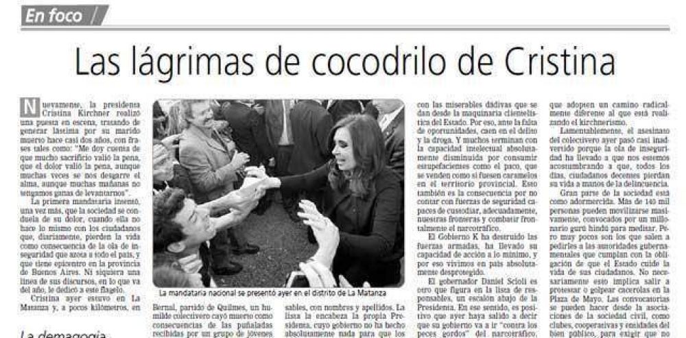En Foco: Las l�grimas de cocodrilo de Cristina