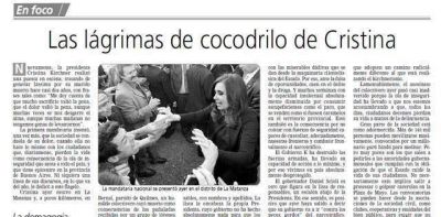En Foco: Las l�grimas de cocodrilo de Cristina