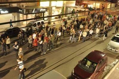 Movilizaci�n y protesta en las calles de Comodoro