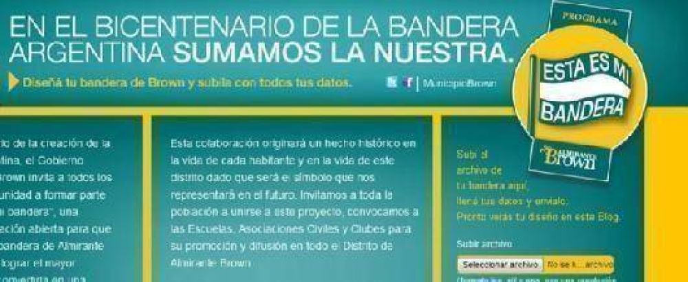 El municipio de Almirante Brown ya tiene su bandera