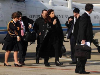 Tras las denuncias de espionaje, Cristina Kirchner volvi� a Santa Cruz