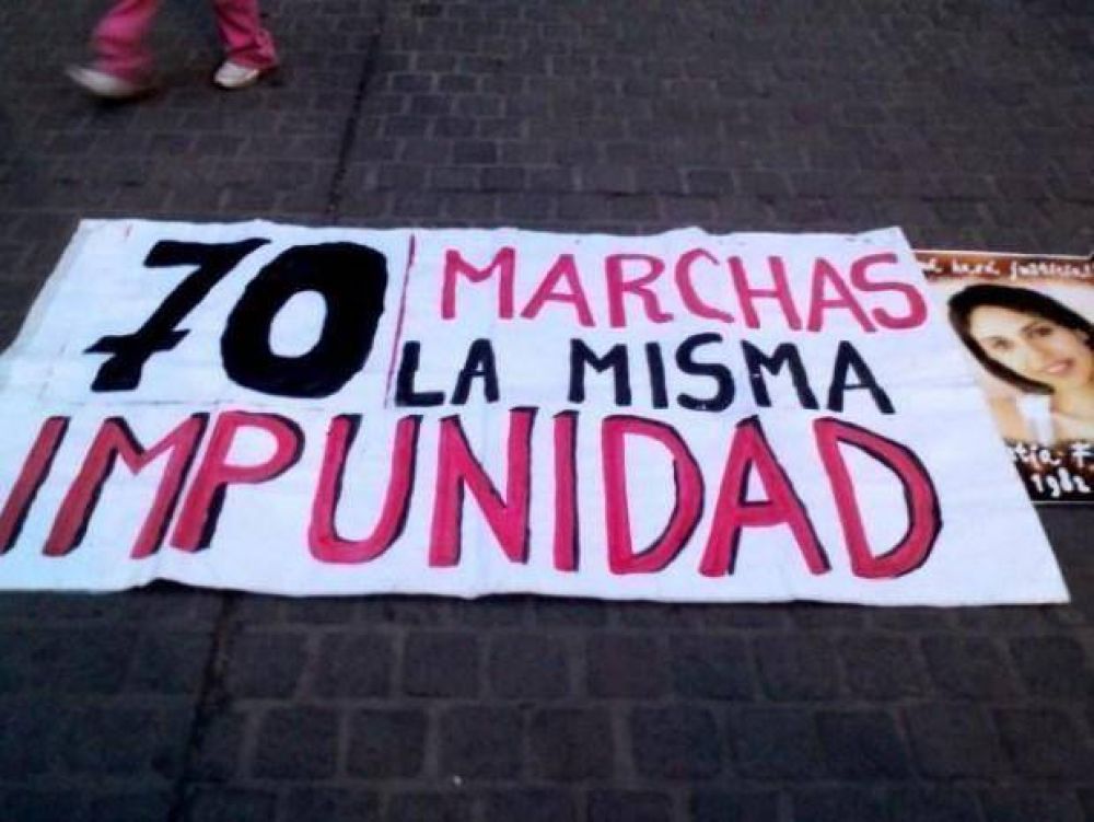 Hoy se cumplen 70 marchas contra la impunidad