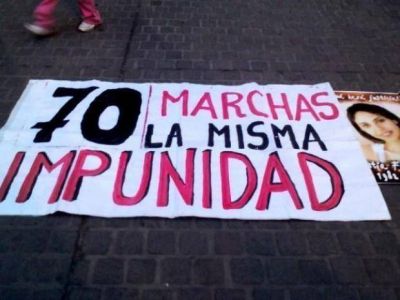 Hoy se cumplen 70 marchas contra la impunidad