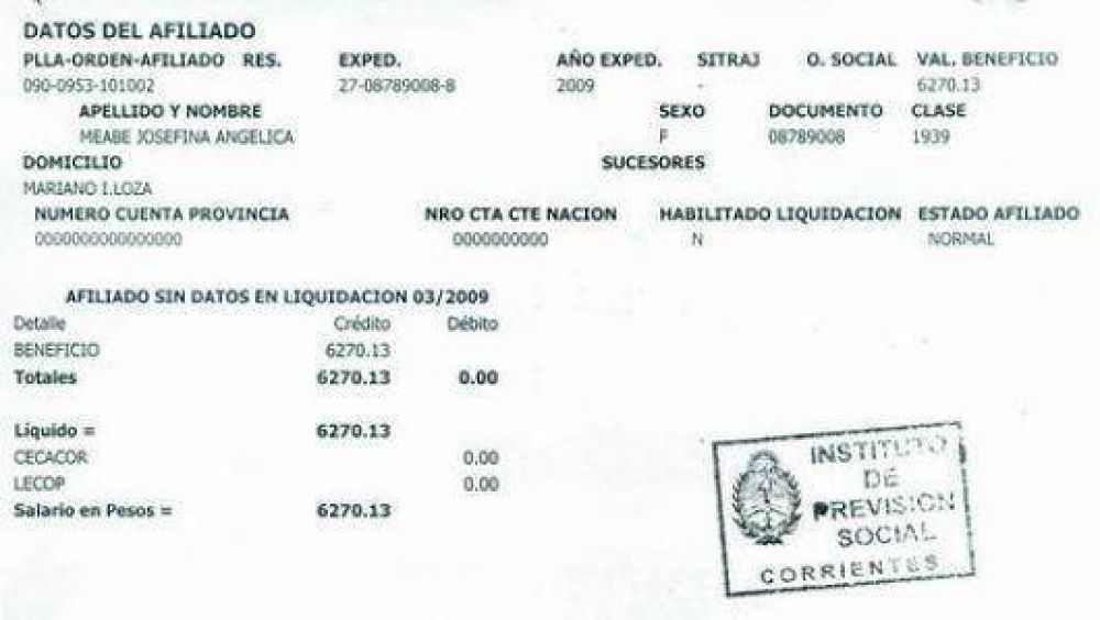 Josefina mostr� que no es jubilada de privilegio