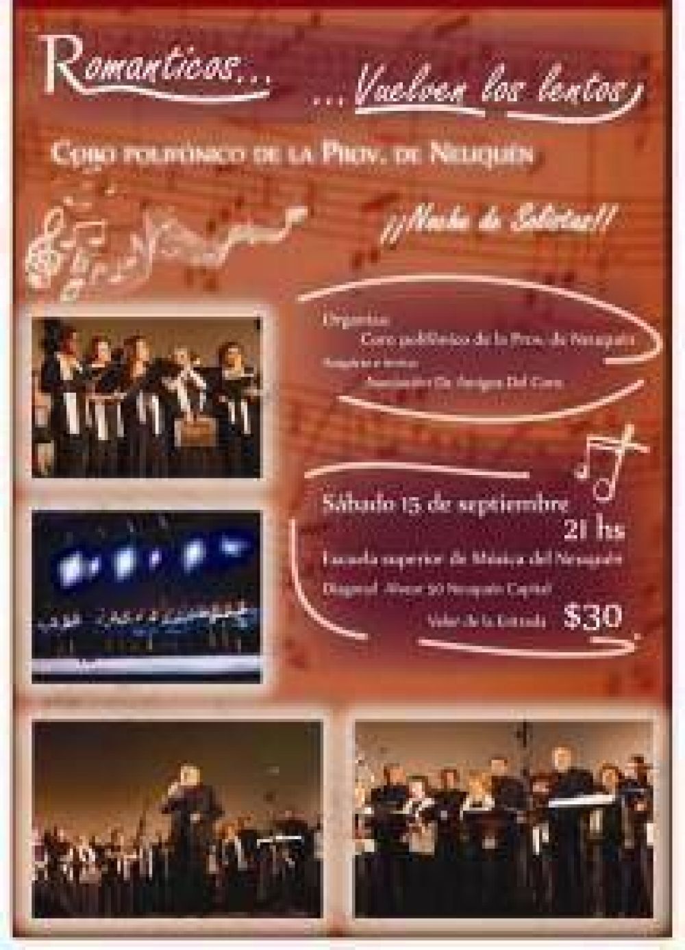 El Coro Polif�nico de Neuqu�n presenta una �Noche Rom�ntica�