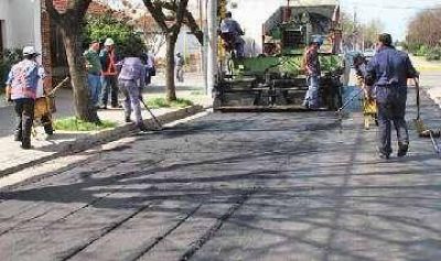 Repavimentaci�n de asfalto en varias calles de la ciudad	