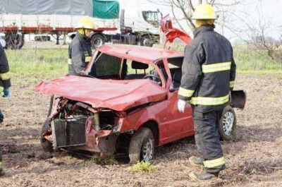 Vuelco en Ruta Nacional N�5 