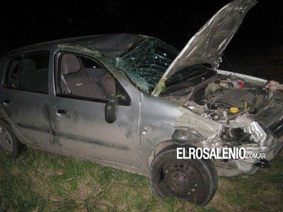 Choque y vuelco en la ruta 3: Un matrimonio sexagenario sufri� politraumatismos