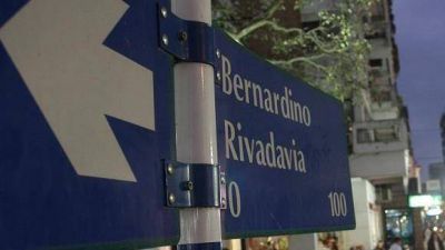  Antes del fin de semana cambiar�n el nombre de la calle Bernardino Rivadavia