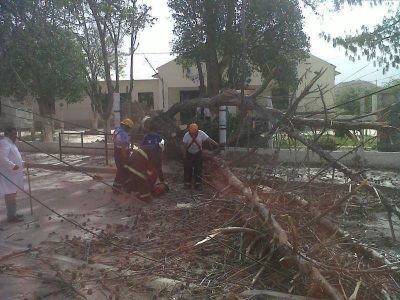 El viento tambi�n caus� problemas en Santa Mar�a