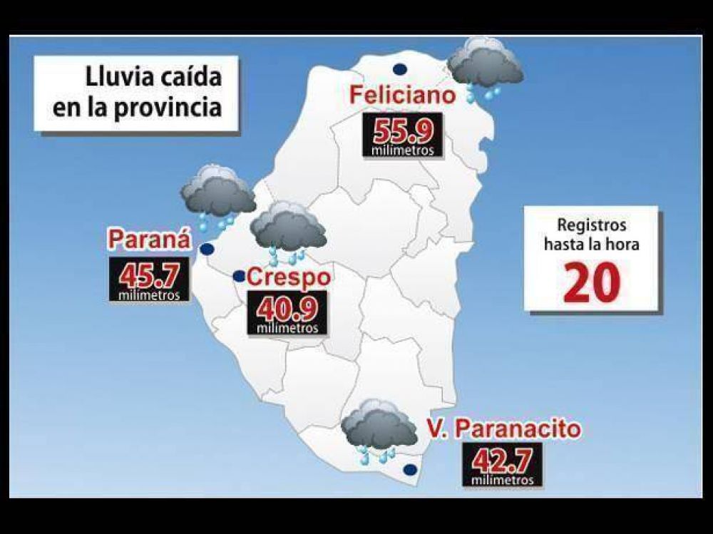 Paran�: 80 familias resultaron afectadas por el intenso temporal